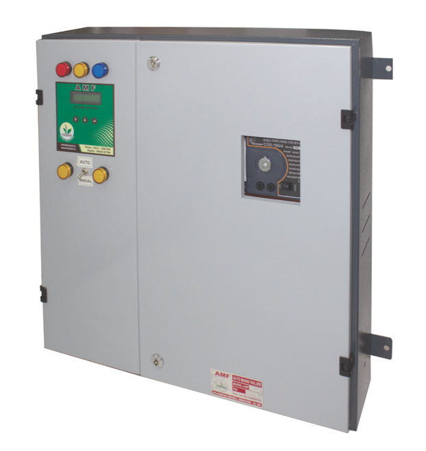 Auto mains failure panel with generator logic control